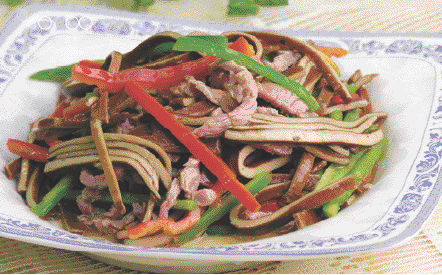 豆干丝炒牛肉的做法