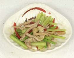 芹菜炒鸭肠的做法