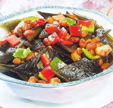 腊豆肉丁鲜海带的做法
