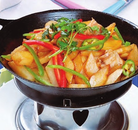 干锅萝卜花肉的做法