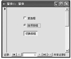 图4-44 复选框、选项按钮、切换按钮