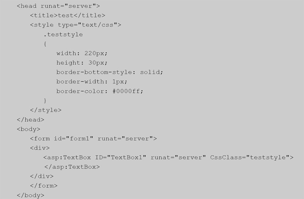 8.1在ASP.NET中应用CSS样式
