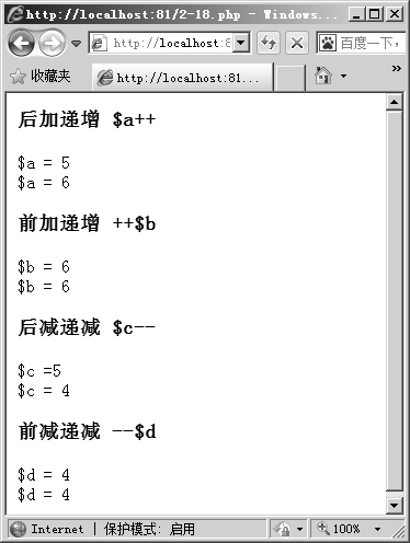 2.5.3递增/递减运算符