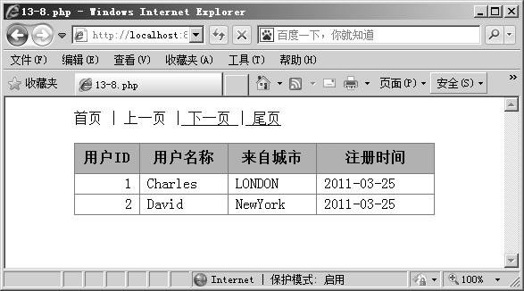 13.3.4数据分页显示的原理及实现