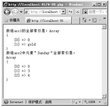 5.17取得数组中的所有索引