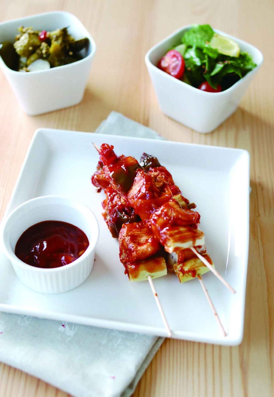 烤箱美味：烤鸡肉串