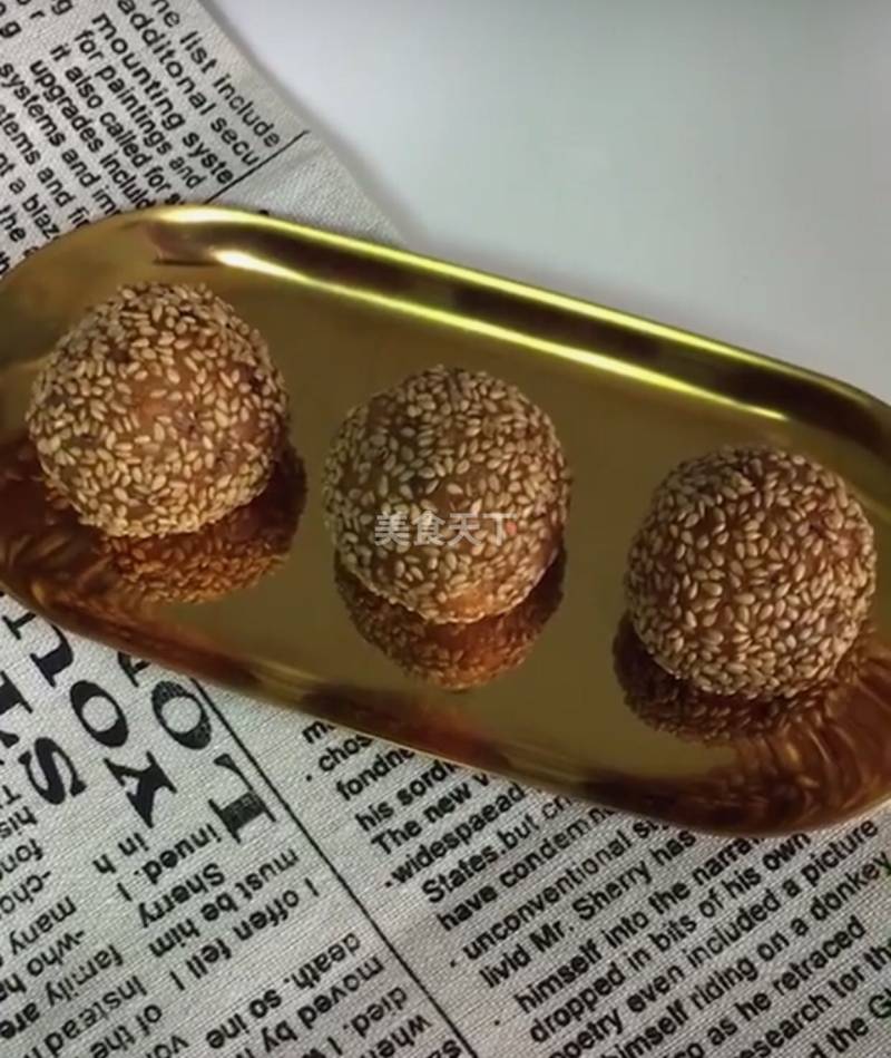 红薯豆沙馅芝麻球